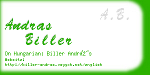 andras biller business card